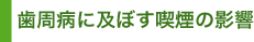 歯周病に及ぼす喫煙の影響