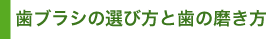 歯ブラシの選び方と歯の磨き方